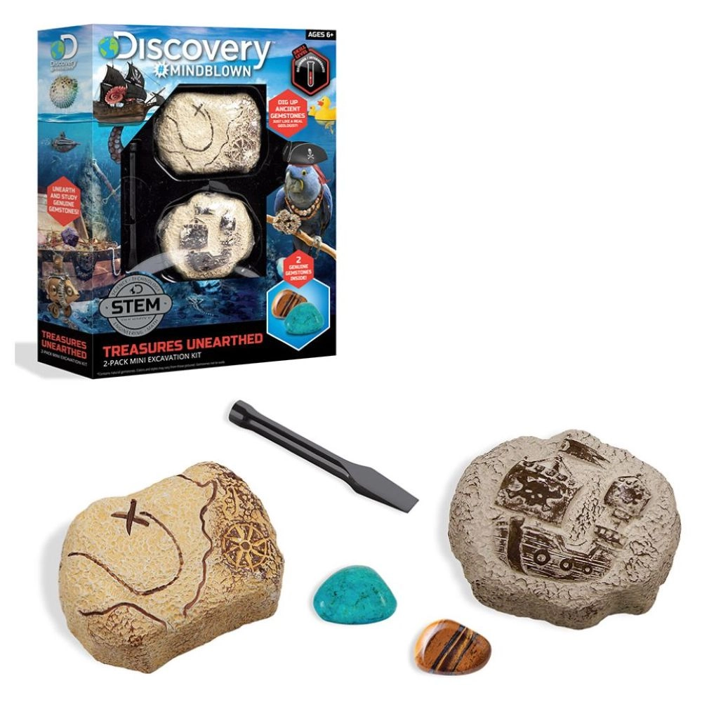 Excavation Kit Mini Gemstone Paleontology Biology - 2 gemstones