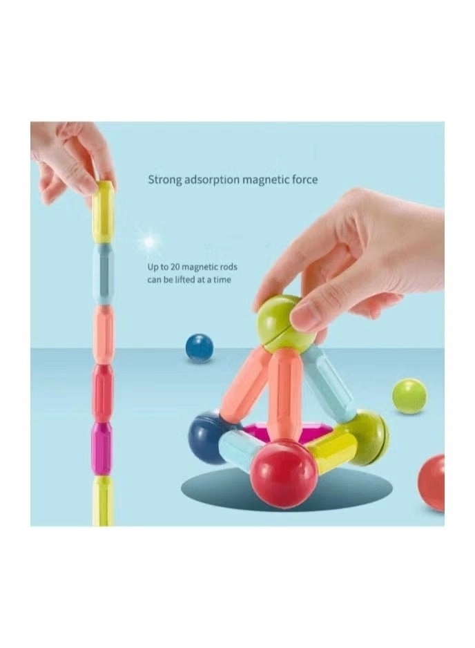 Magnetic Building Blocks - 46 pcs + Wheel