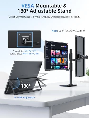 Portable Monitor - FHD 1080P 15.6 Inches