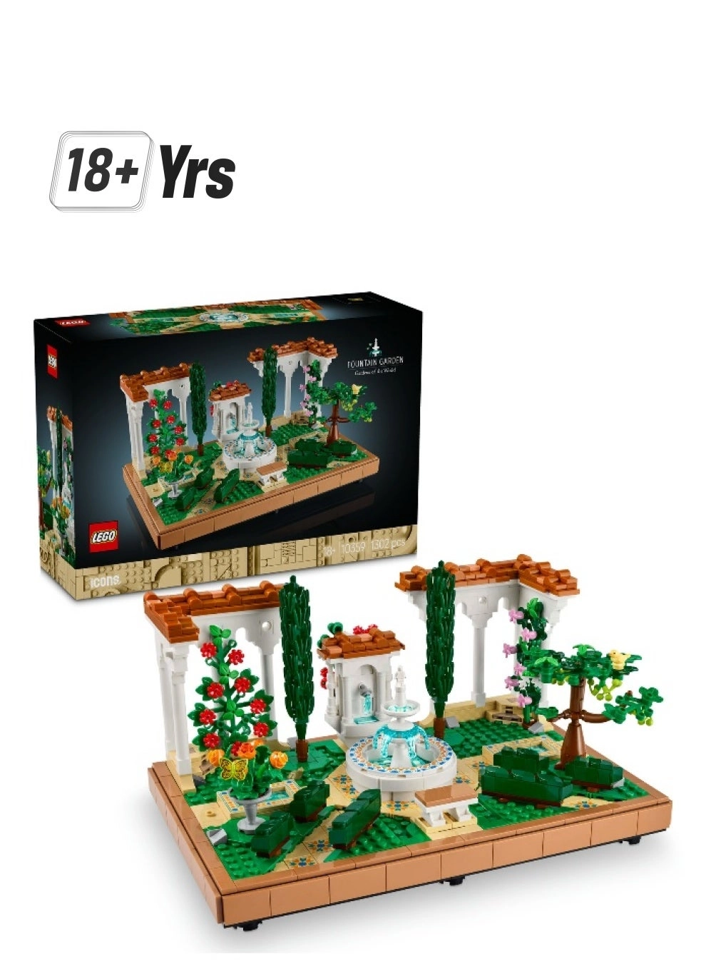 LEGO Icons Fountain Garden (10359) - Home and Office Decor