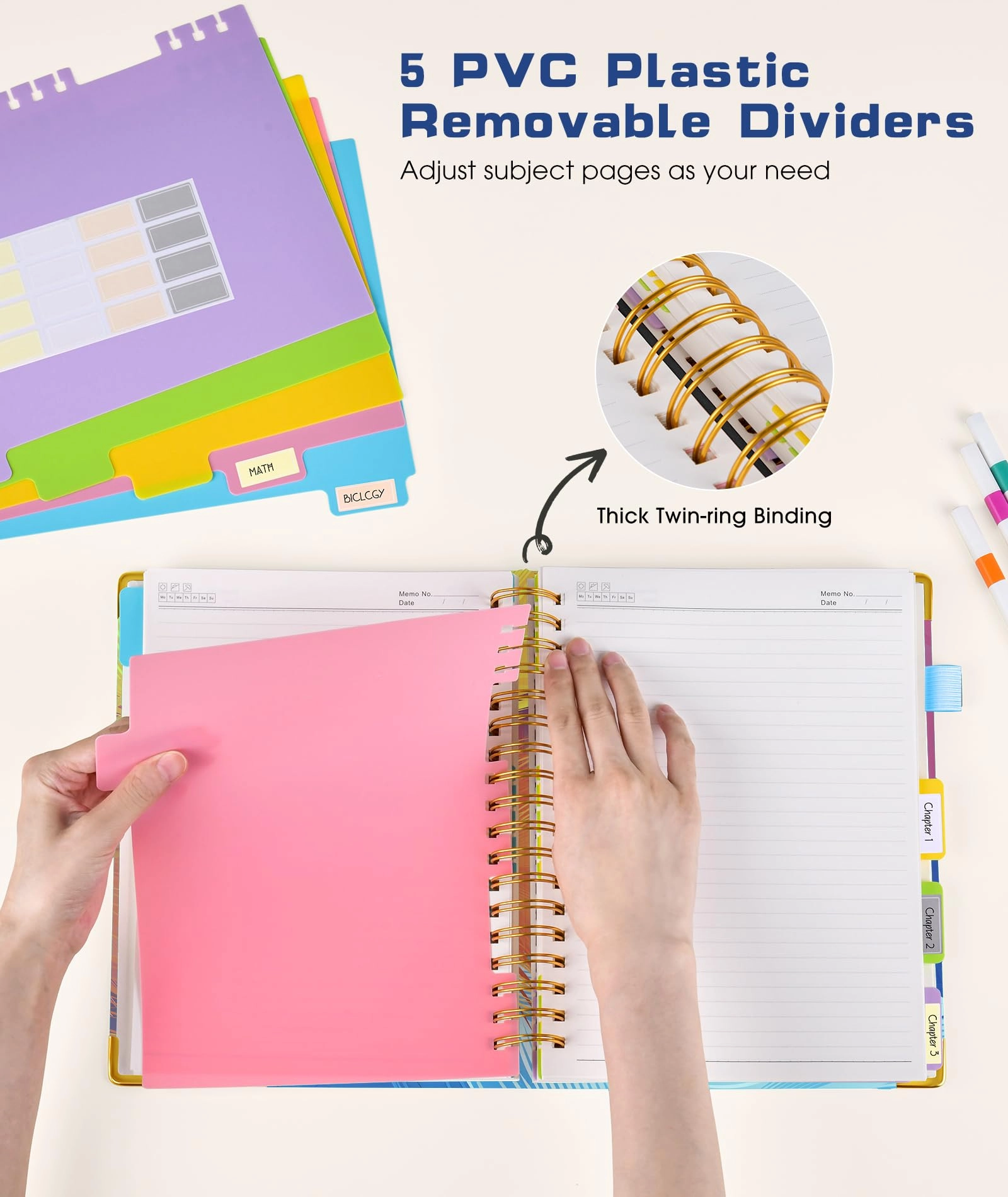 Spiral Notebook Large Hardcover - Lined 150 Sheets