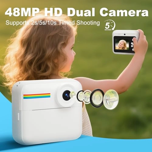 instant print camera - 32GB 1080p White