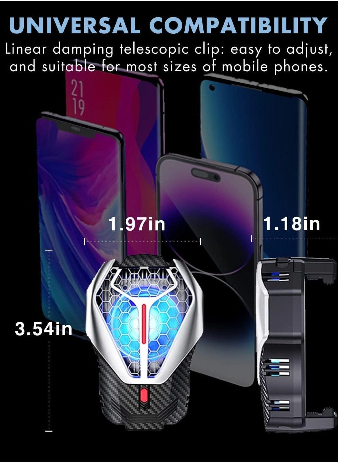 Phone Cooler - Black Type-C 5V