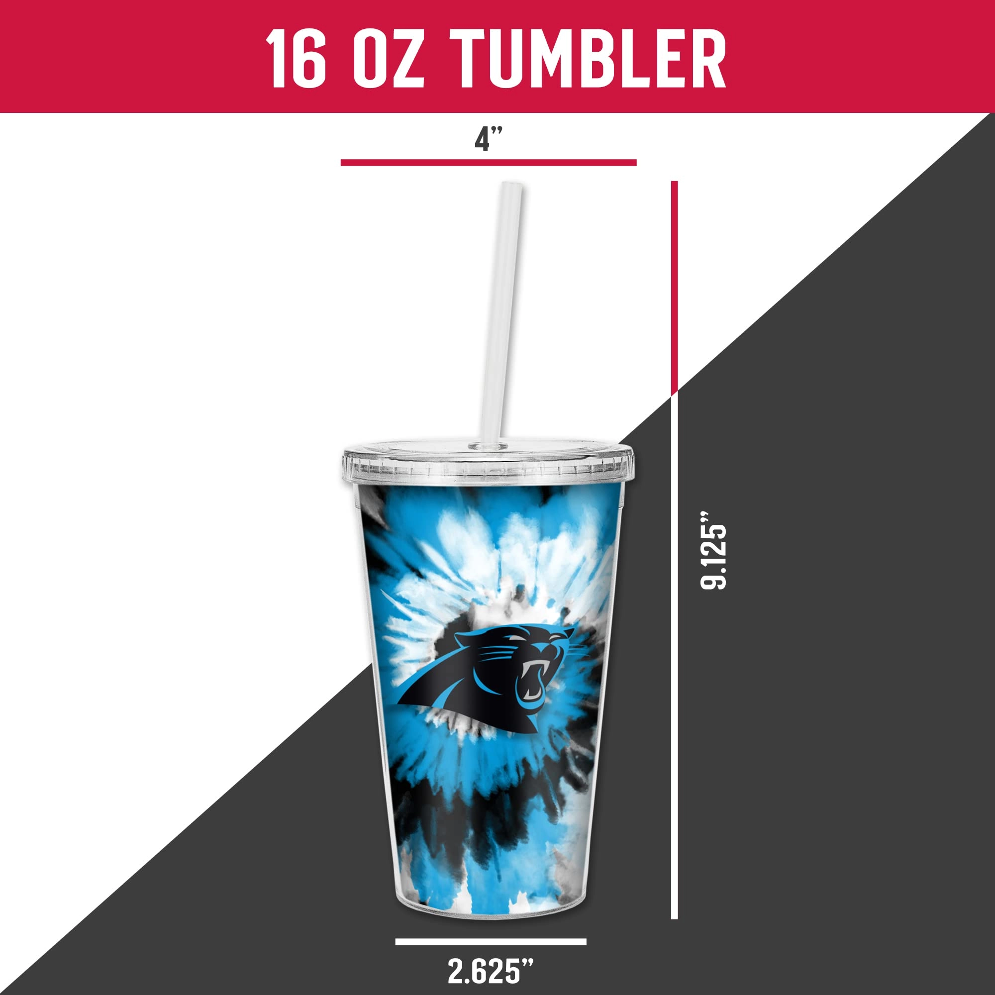 NFL Football Metallic Tie Dye Tumbler - 473ml
