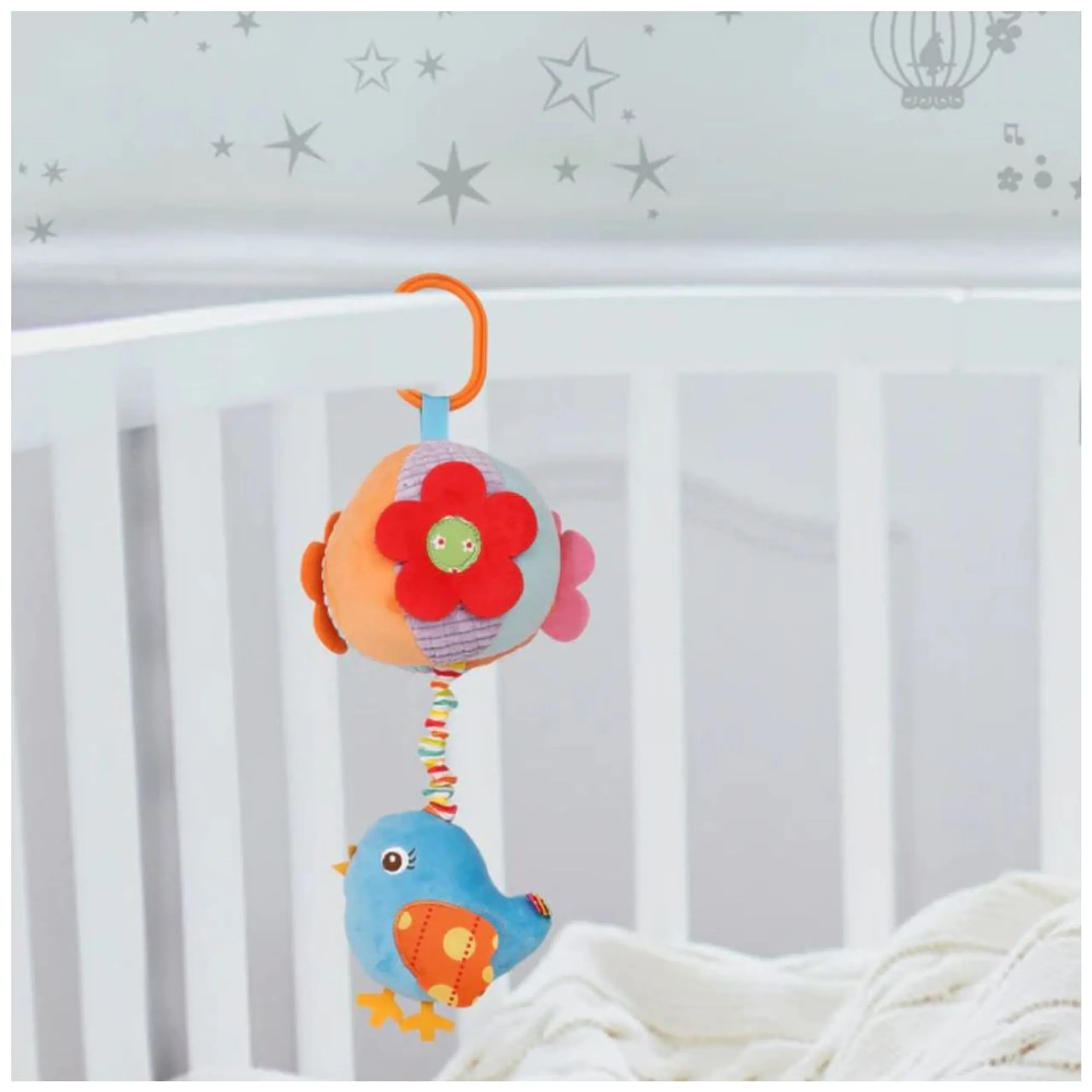 Baby Stroller Plush Hanging Mobile Rattle Toy - Suitable for 3 months and above