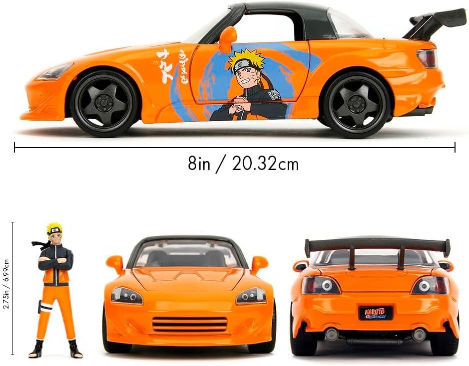 Naruto And 2001 Honda S2000 Vehicle Playset - 2 pcs