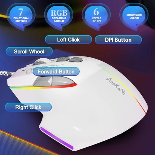 7-Button Corded Mouse - USB