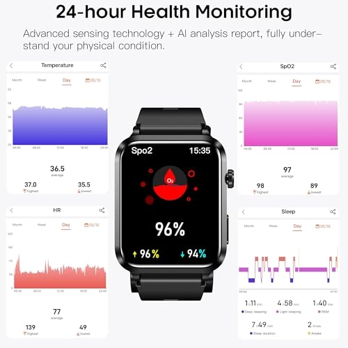 Blood Pressure Smart Watch - Air Pump Air Bag Voice Broadcast 24/7 Heart Rate