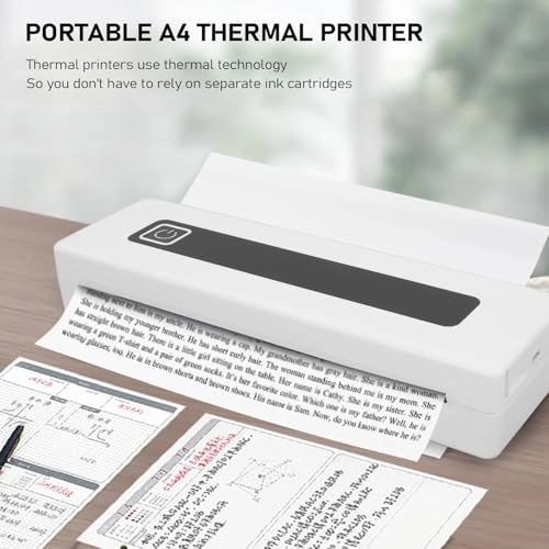 Portable Cordless Travel Printer - Thermal 210mm