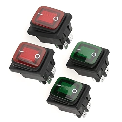 4 Pin 2 Position ON-OFF Rocker Switch - 4 pcs