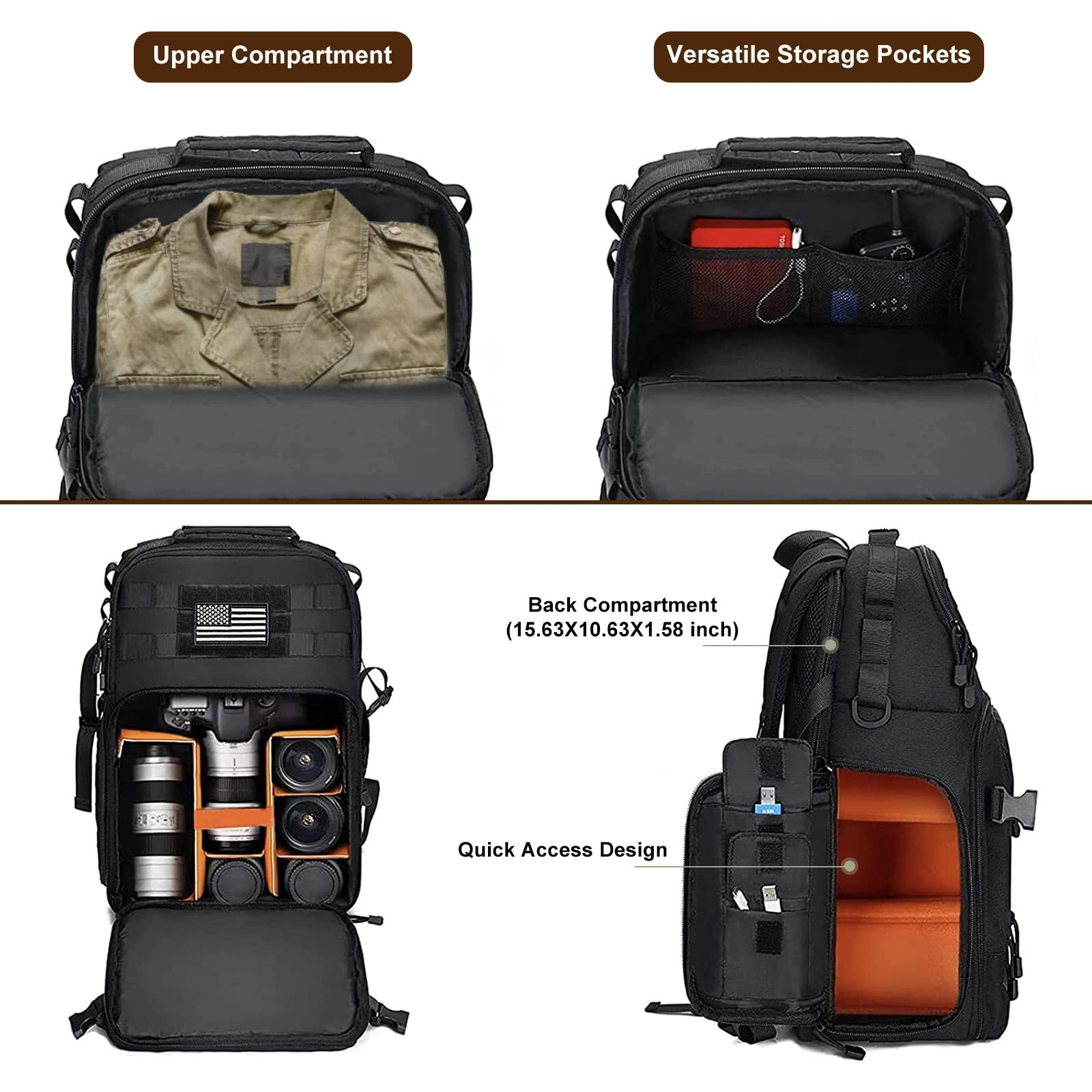 Mocamtaclpbkpk - 17.13 x 11.81 x 8.27 inches Canon/Nikon/Sony Soft Shell