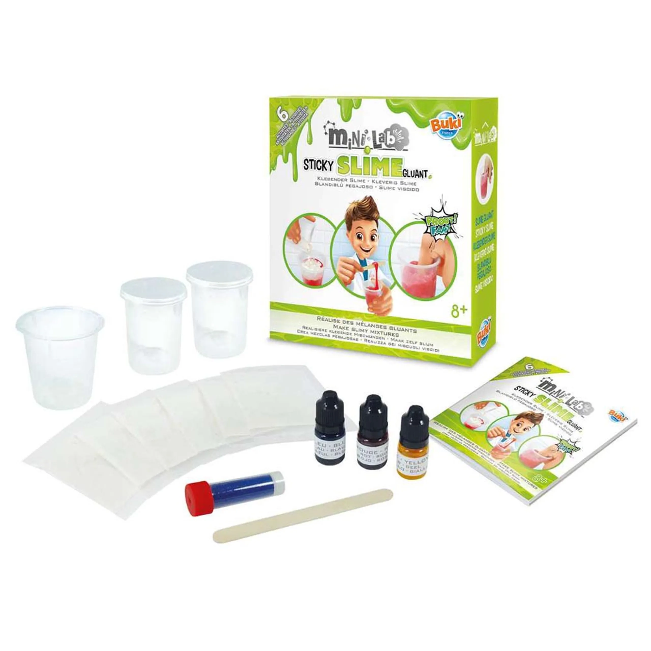 Mini Lab Slime Kit Science - 8 to 13 years+ 6 pieces