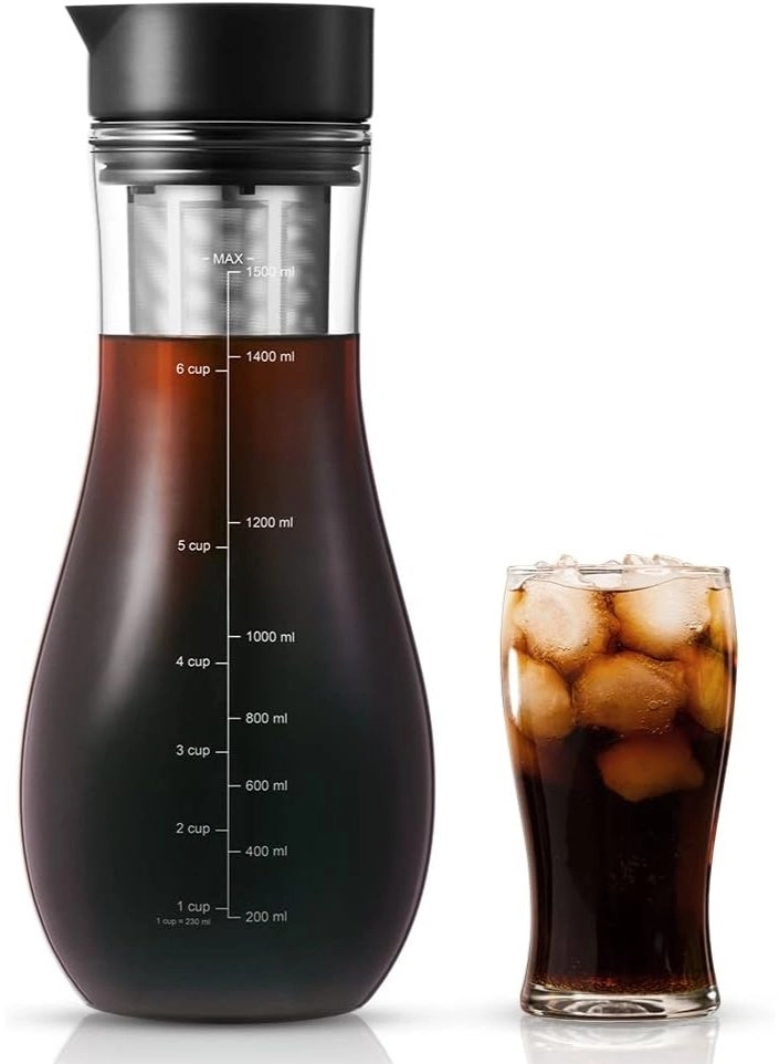 XCSOURCE Cold Brew Pitcher - Airtight Glass Removable Stainless Steel Filter