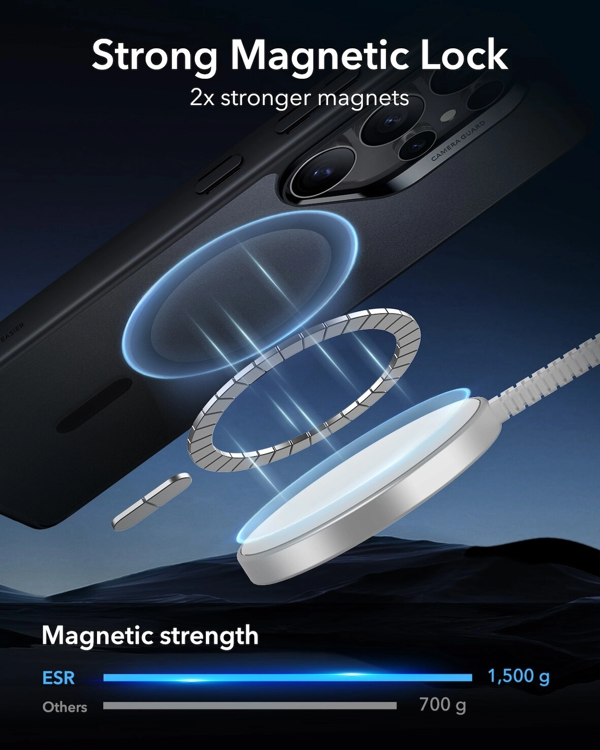 Classic Hybrid Magsafe Case for Samsung S25 Ultra - Clear Black