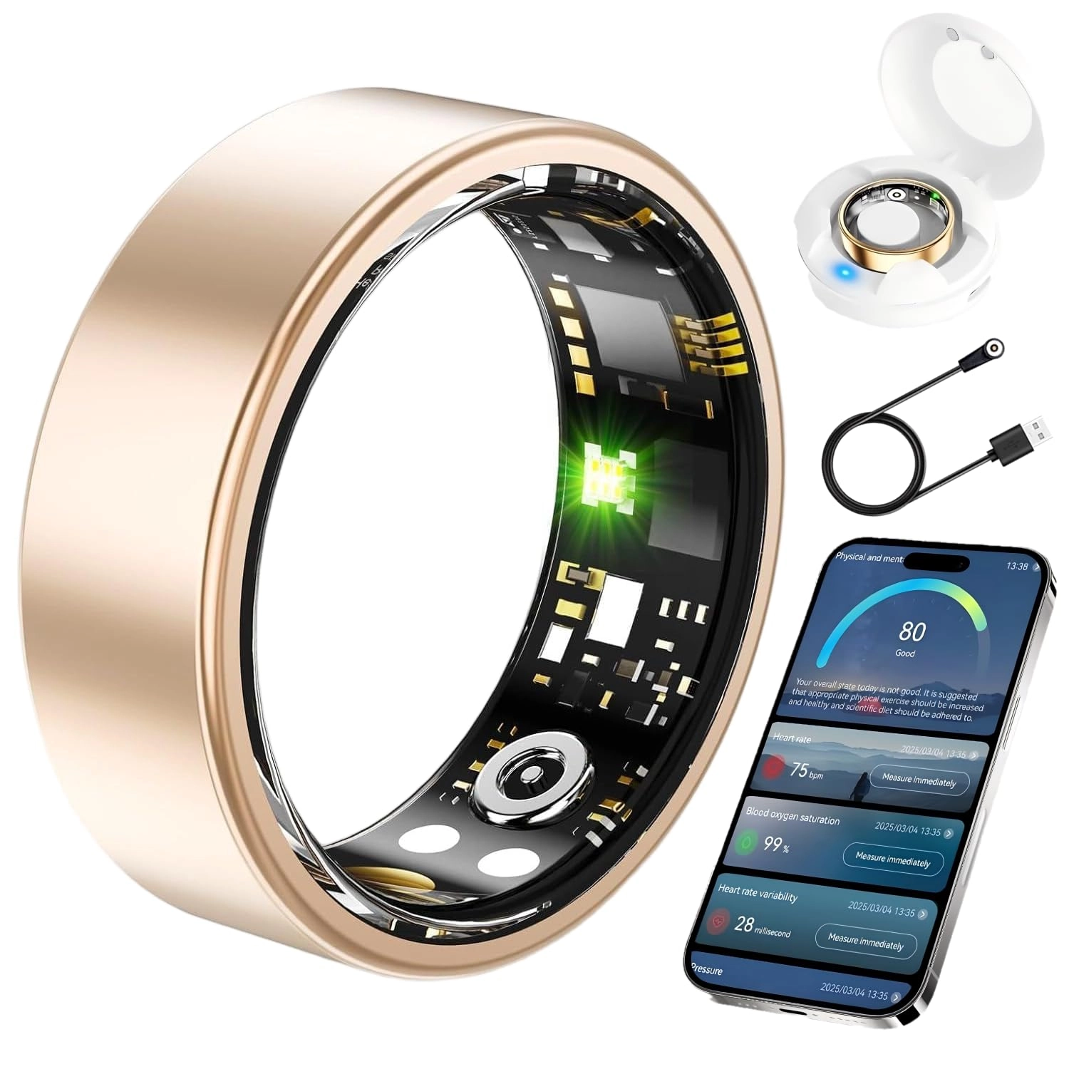 BKWAT Ultra-Thin Smart Ring - Rose Gold 11