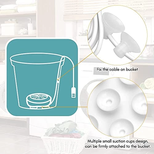 Ultrasonic Turbo Washing Machine - USB power portable mini suction cups