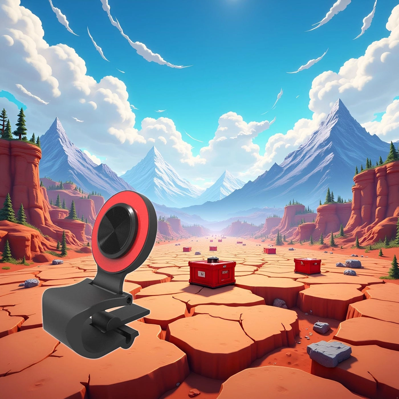 Mobile Phone Joystick Gaming Controller - Red L1R1