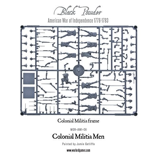 Black Powder Revolutionary War Colonial Militia Men Plastic Model Kit (302013402) - 1:56