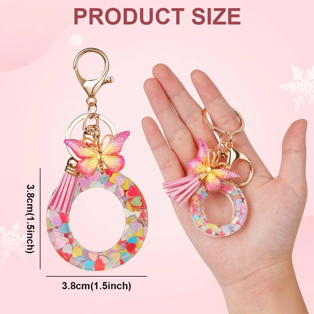 Initial Letter Keychain - Butterfly