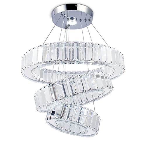Crystal Ring Chandelier - Cool White (6000K-6500K)