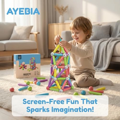 Magnetic Building Sticks - STEM Educational Montessori