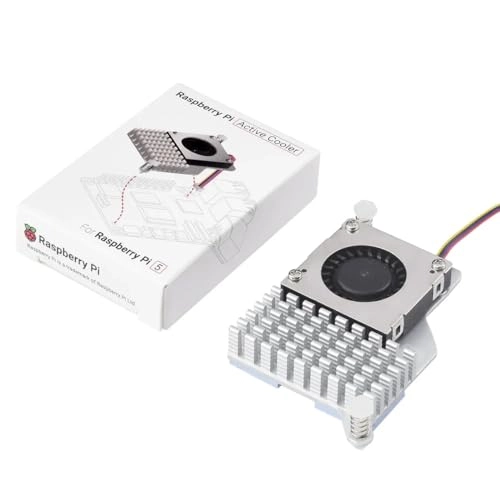 REES52 Active Cooler - Rspberry Pi 5 Temperature-Controlled Blower Fan Aluminium Heatsink