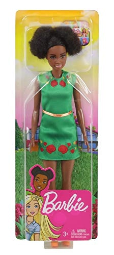 Nikki Doll - Plastic Brunette green t-shirt dress Ages 3+