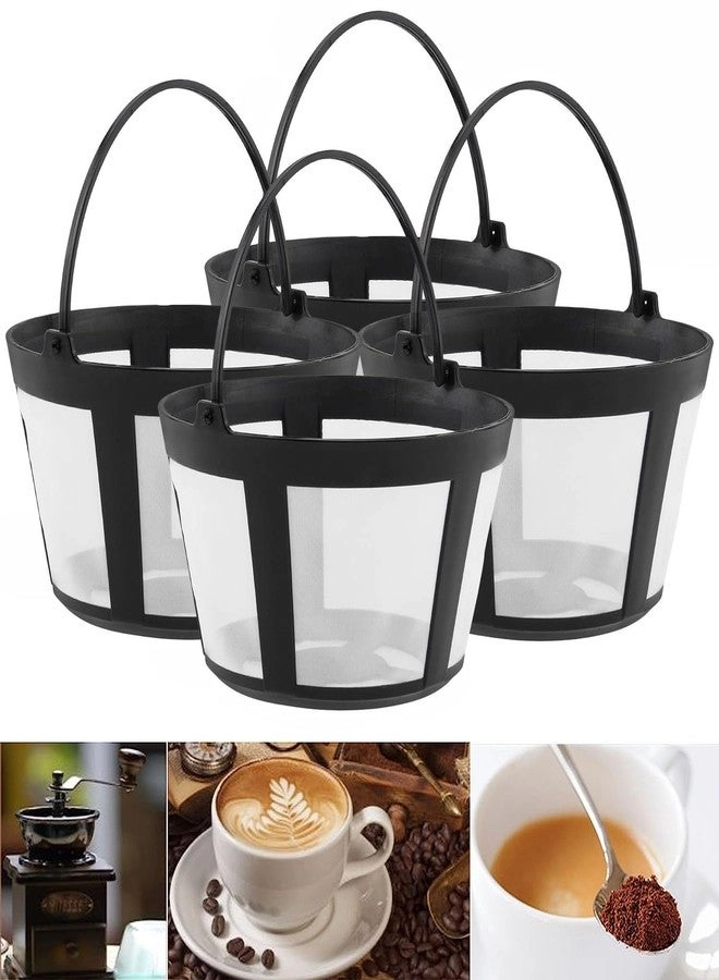 TQEONKL Reusable Coffee Filter Baskets - 4-Pack White Small