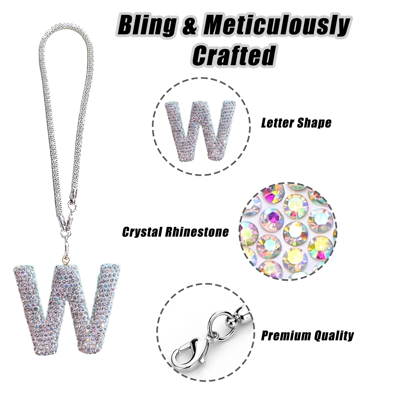 Bling Car Letter Charm