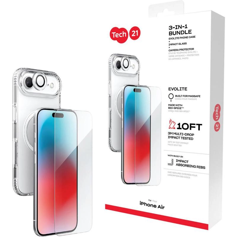 Evo + Impact Glass + Camera Lens Protector - MagSafe Clear for iPhone Air