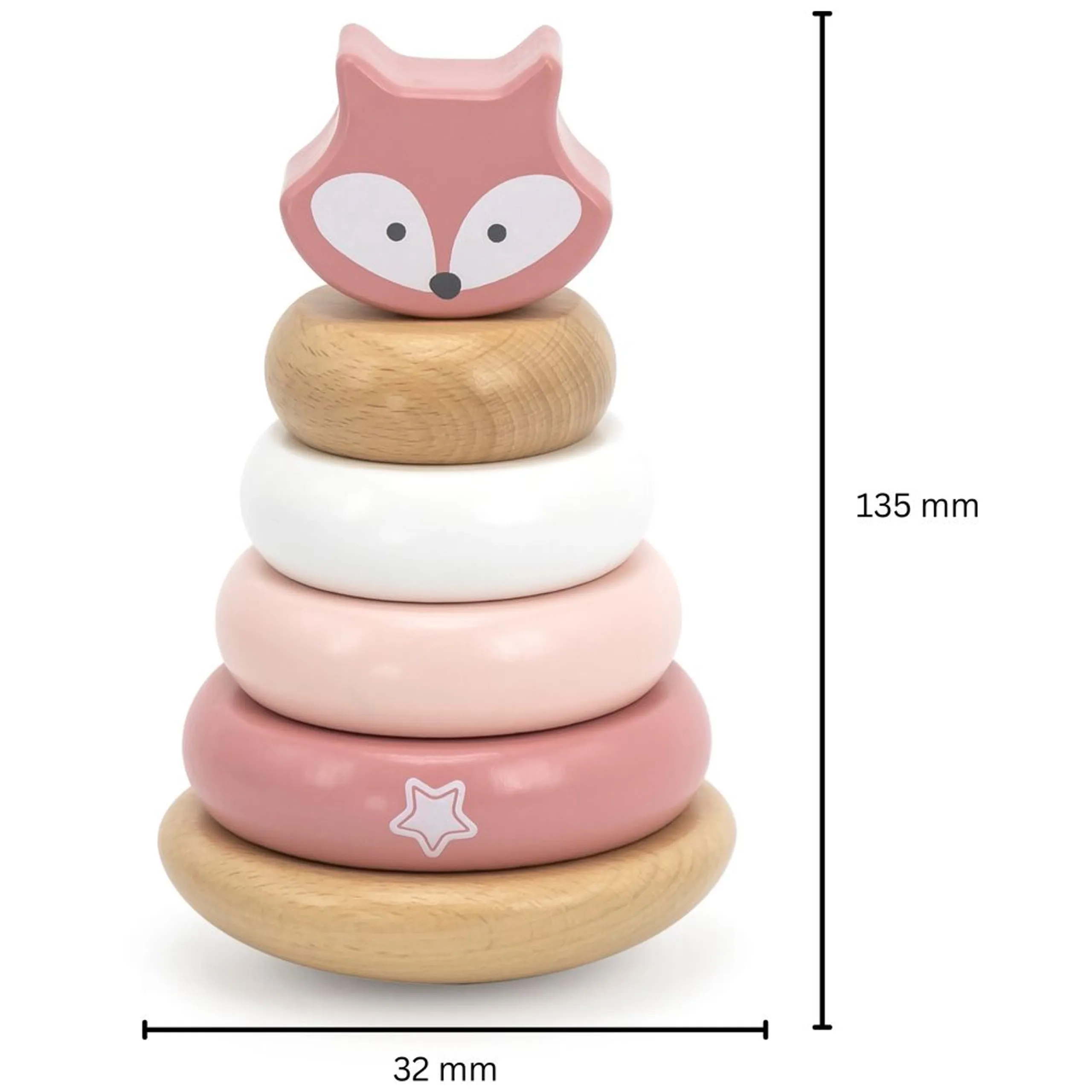 Fox Stacker And Pounding Bench Toy - Suitable for 12 months and above