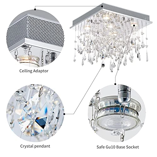 Crystal Raindrop Sqaure - Dimmable