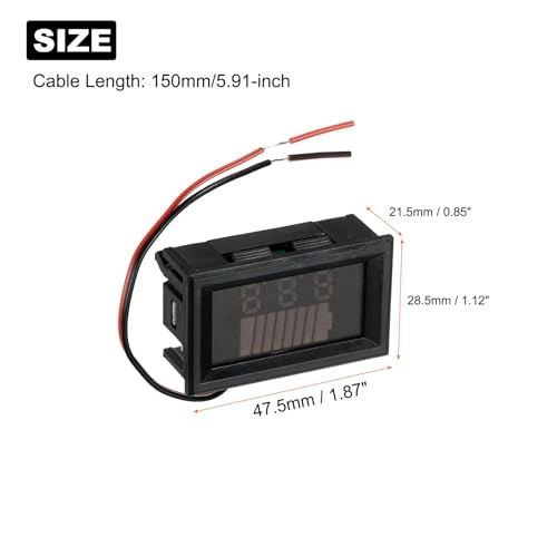 72 V Voltmeter - Red LED 2-Wire 0.56 Inch