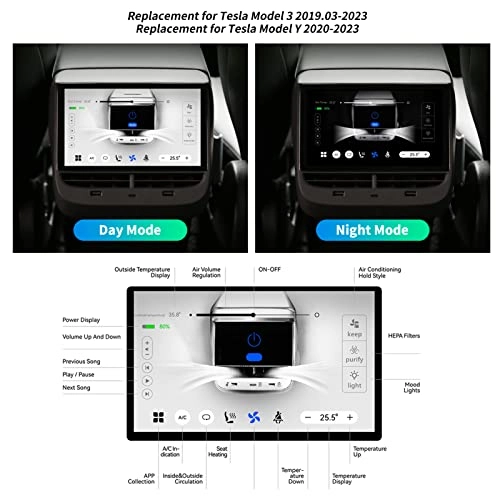 Rear Seat Display Screen - 7 Inches
