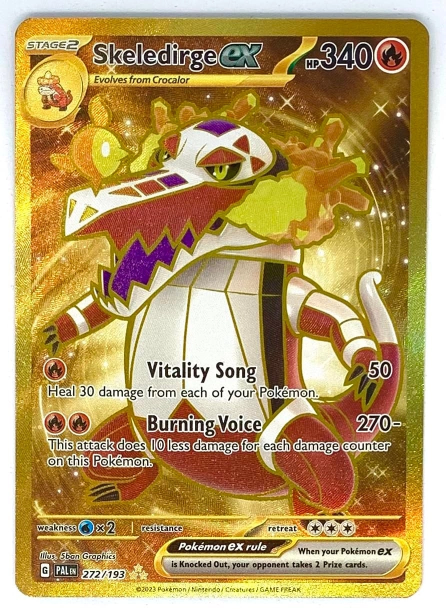 Pokémon Skeledirge ex 272/193 - Paldea Evolved Gold Secret Rare