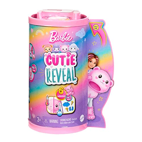 Chelsea Doll - Cutie Reveal Cozy Cute Tees Series Plush Teddy Bear Brunette