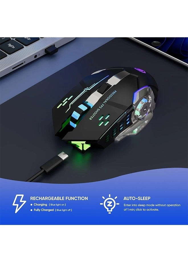 FREEDOM-WOLF X8 Gaming Mechanical Mouse - Wireless