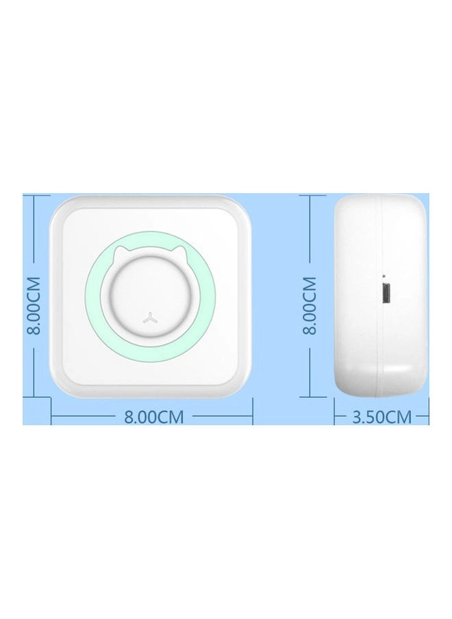 Multi-Functional Portable Instant Mini Printer - White/Blue