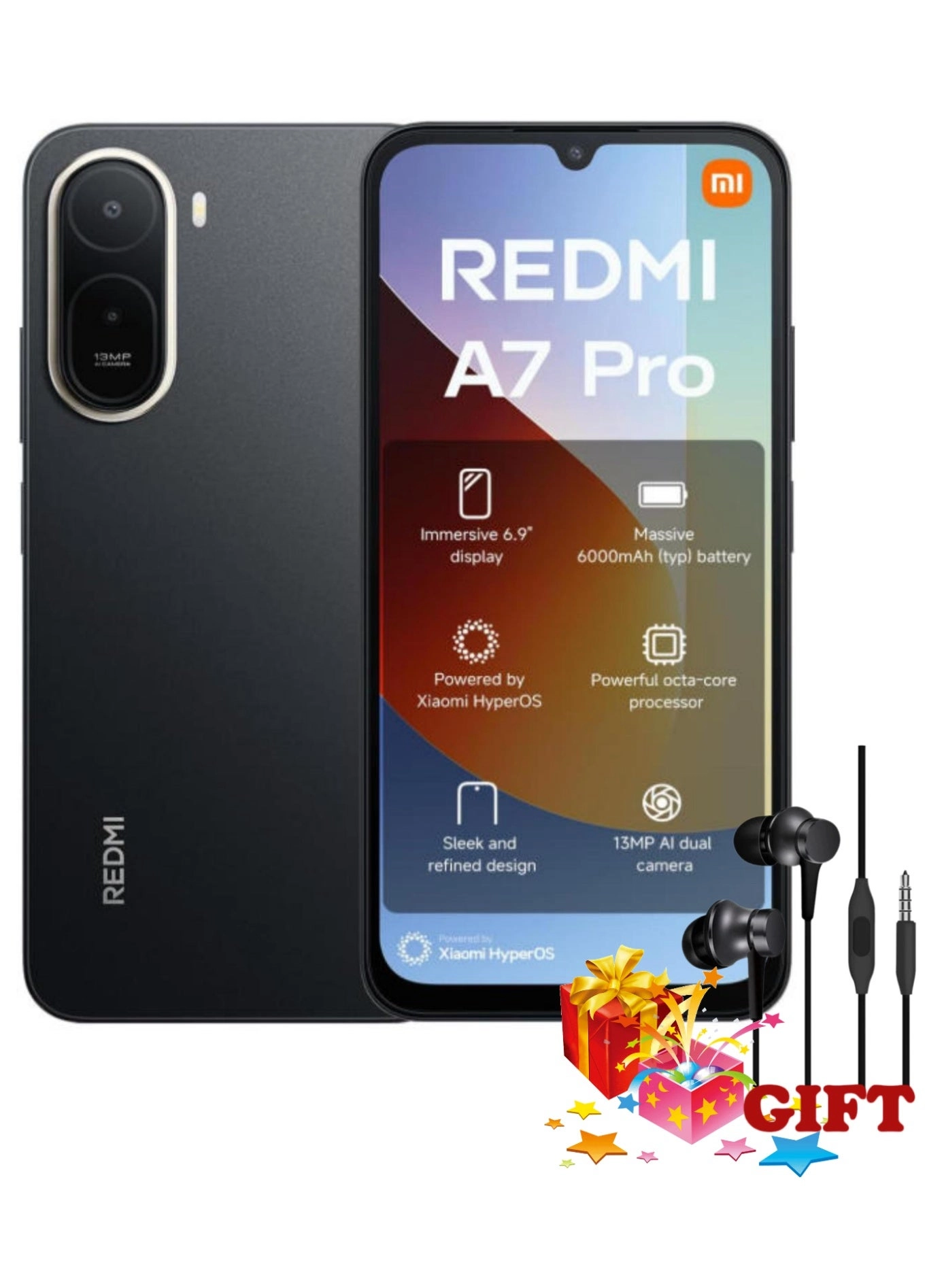 A7 pro 4GB 128GB + Piston Earphones Fresh Edition