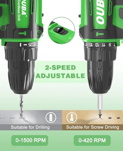 Power Drill Cordless - 2000 Milliamp Hours