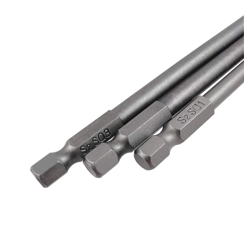 Square Head Bits - 3pcs per set 100mm