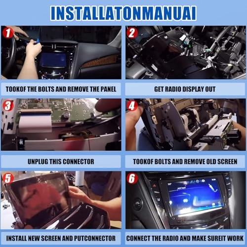 CUE Touch Screen Display - Compatible with 2013-2017 ATS Escalade SRX XTS CTS CTS-V Includes Trim Removal Tool