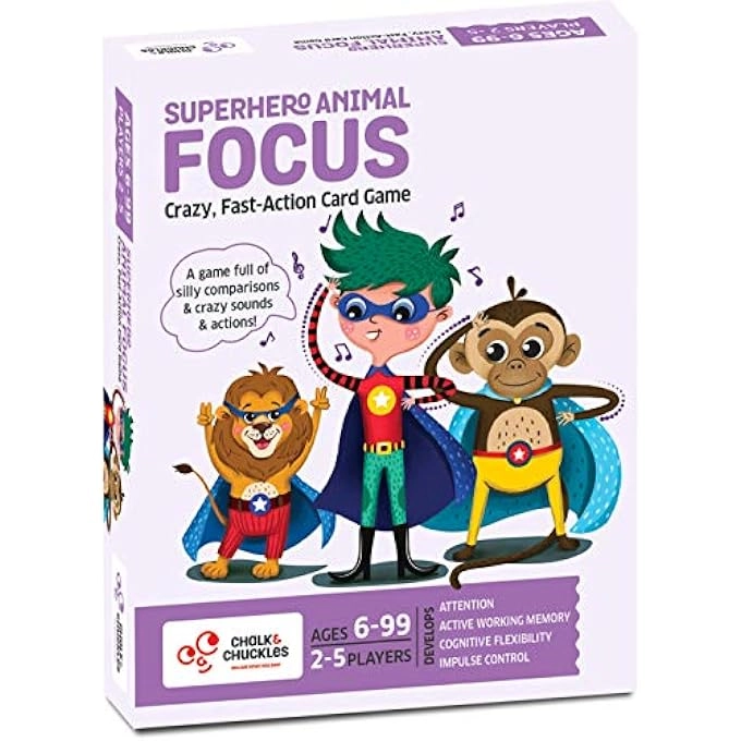 SUPERHERO ANIMAL FOCUS - CRAZY FAST ACTION CARD GAME