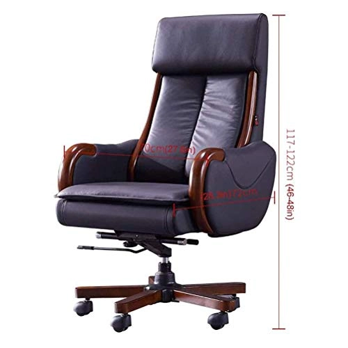 Desk Chair - PU Leather Brown High Back
