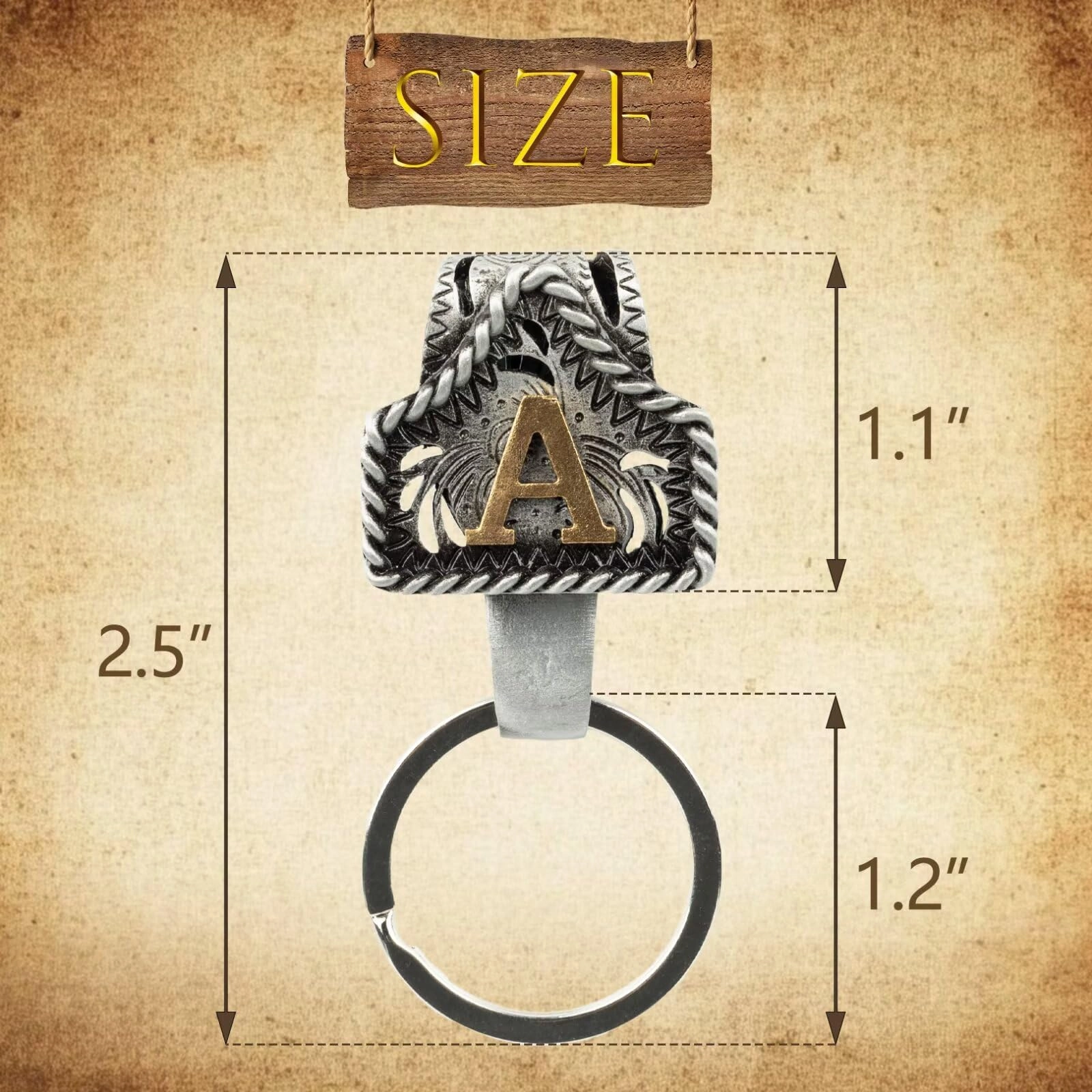 Letter Keychain - Western