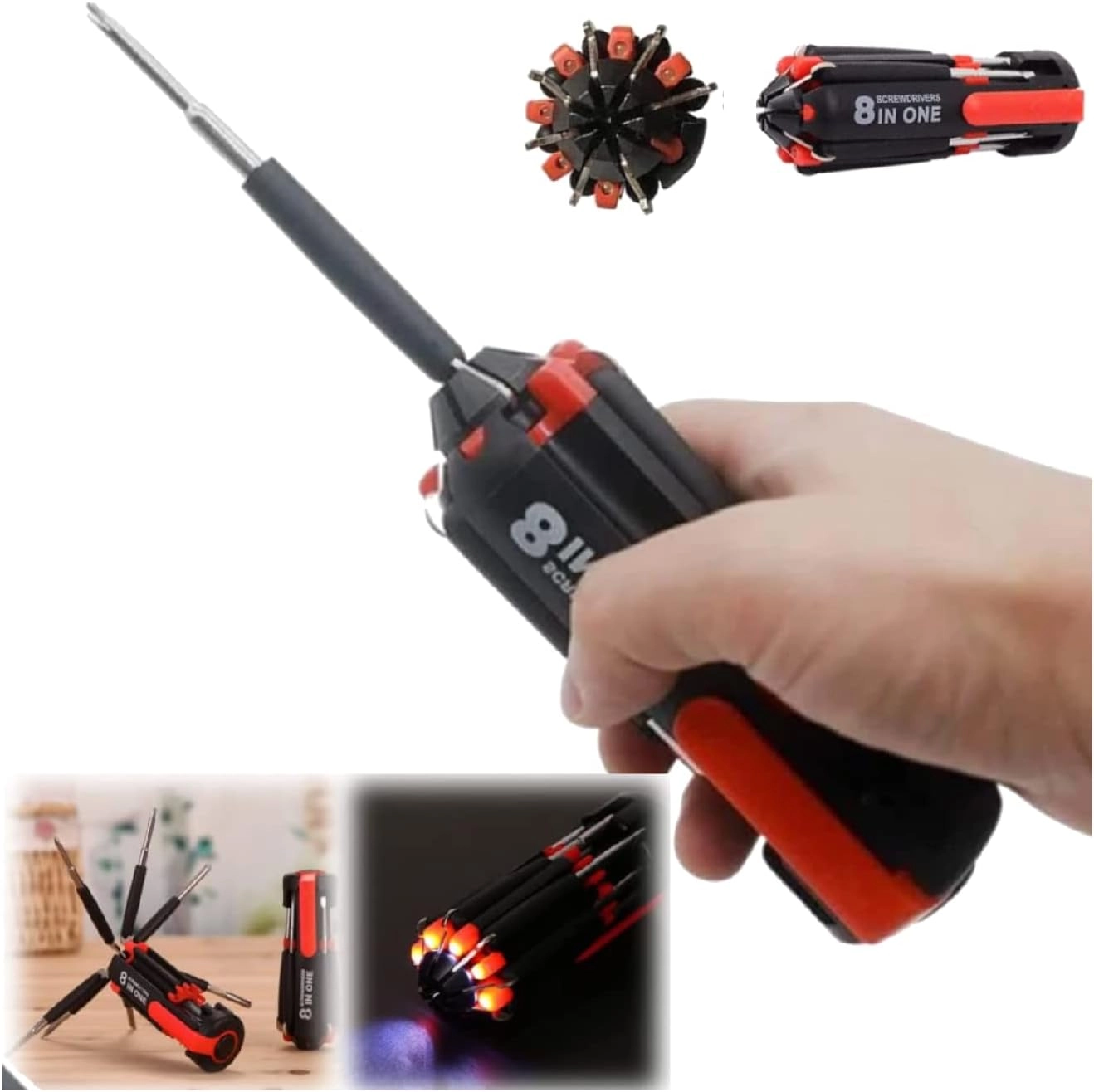 klarako 8 in 1 Portable Screwdriver - 8