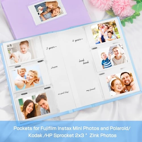 2x3" 180 Pockets PU Leather Photo Album