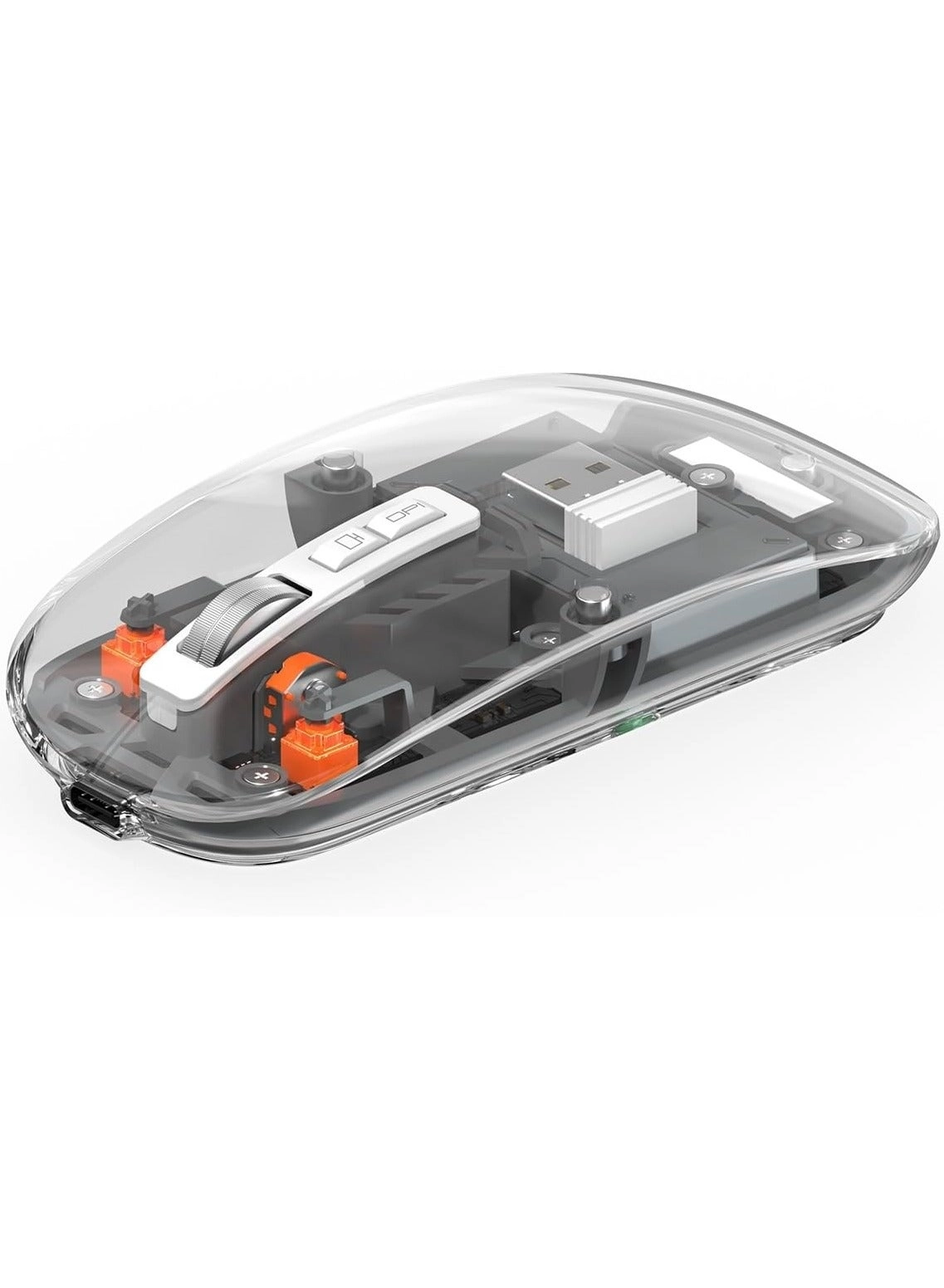 Crystal Transparent Magnetic Mouse - Wireless