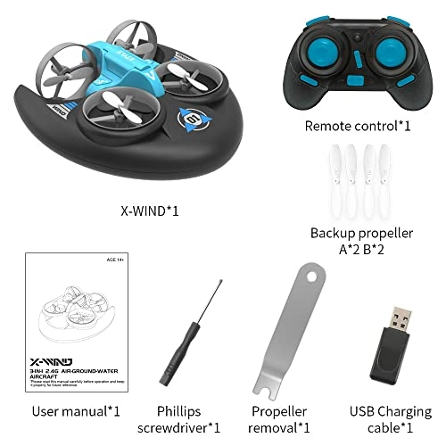 H101 - 3 In 1 Sea Land and Air 360° Rolling Waterproof RC Drone