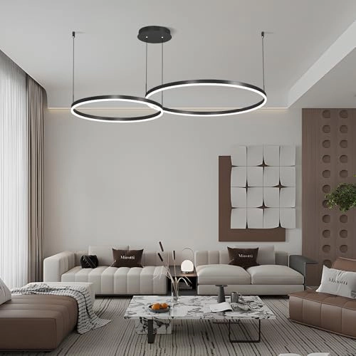 LED Ring Chandelier - 2-Tier 57W Dimmable